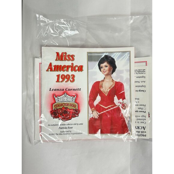 Vintage 1993 Miss America Leanza Cornett 18" Porcelain Doll #393 - New - Picture 3 of 8